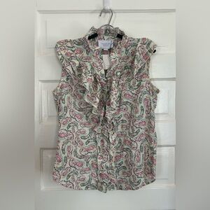 THE SHIRT Behrens Floral Paisley Sleeveless Top, size L
